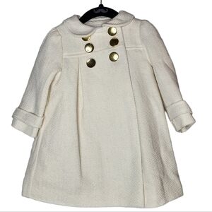 Polly Flinders‎ wool-blend cream coat.  Size 12 Months.